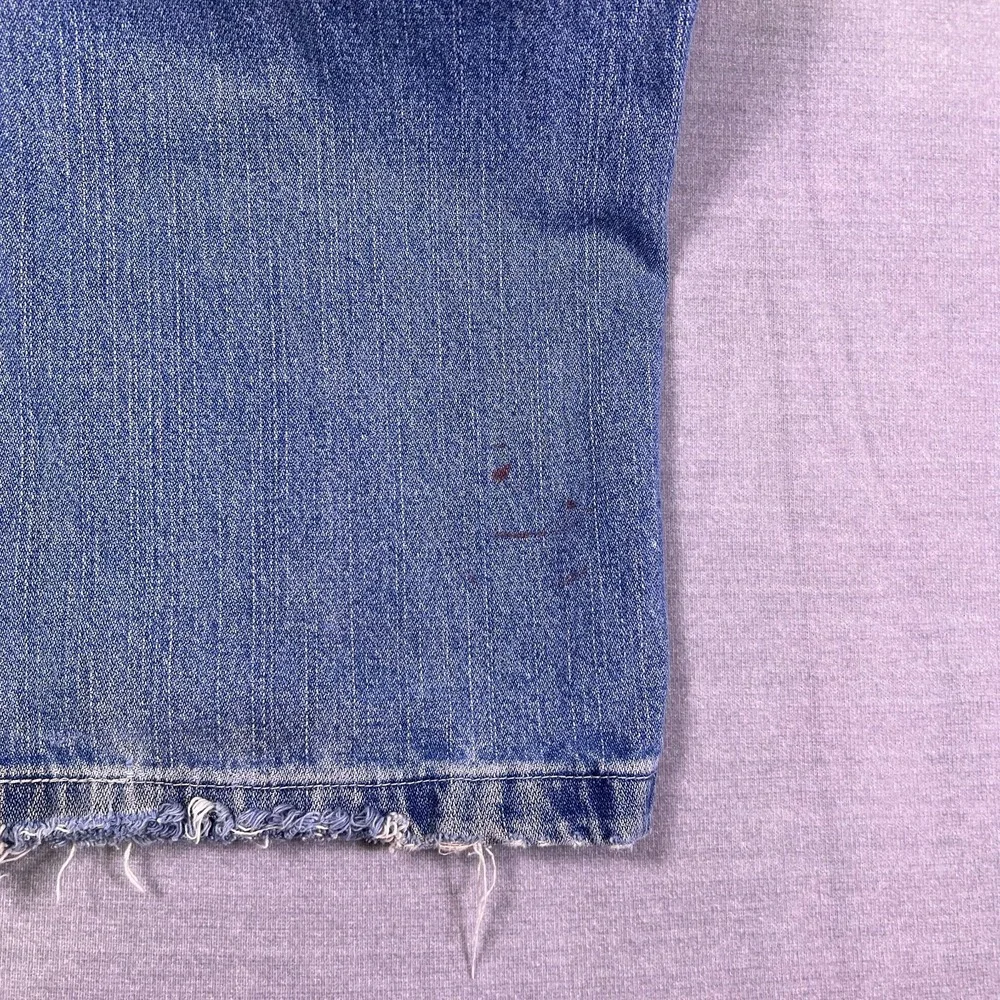 VTG Faded Glory Men's‎ Blue Denim Distressed Wide Leg Carpenter Jeans Size 38x30